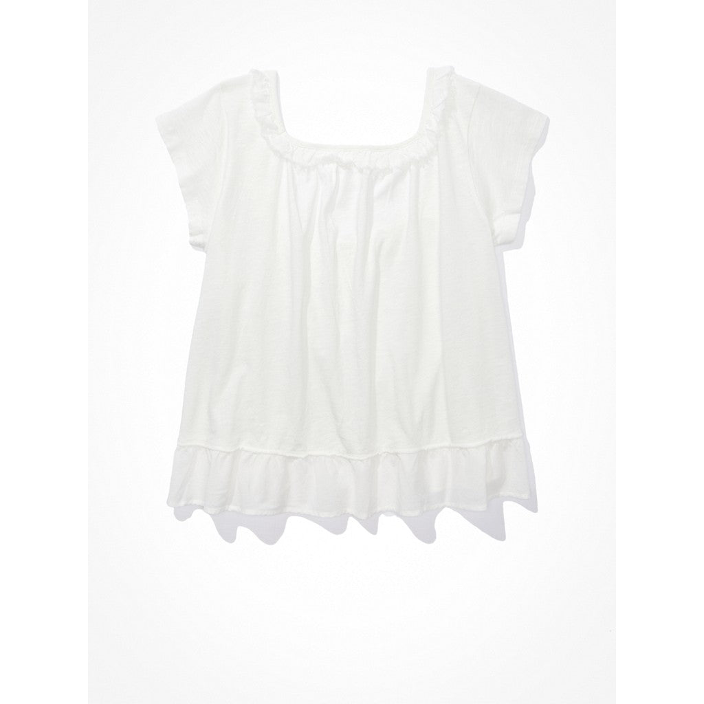 เสื้อเบลาซ์ผู้หญิง 8365 Sq Nck Ruffle Swing T Pc Dye