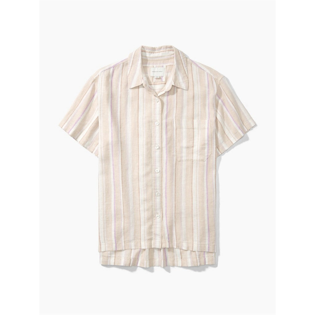 เสื้อเชิ้ตผู้หญิง Stripe Easy Shirt Intl