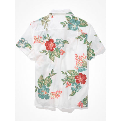 เสื้อเชิ้ตผู้ชาย Rio Floral Reverse Printed Twill Shirt