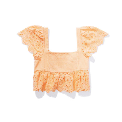 Ruffle Slv Babydoll Blouse