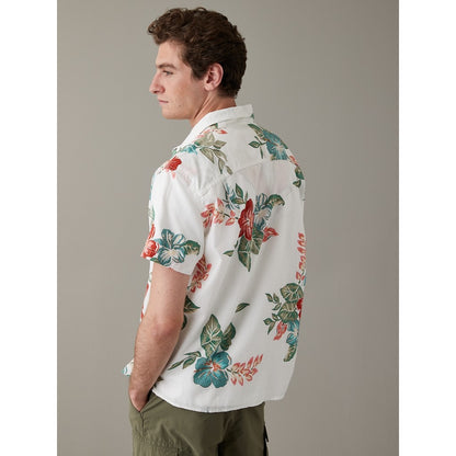 เสื้อเชิ้ตผู้ชาย Rio Floral Reverse Printed Twill Shirt