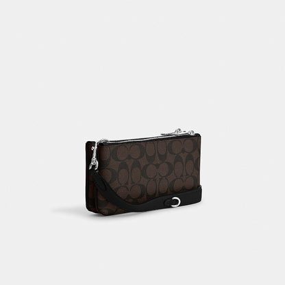 กระเป๋าสะพายข้างผู้หญิง รุ่น Double Zip Crossbody In Signature Canvas