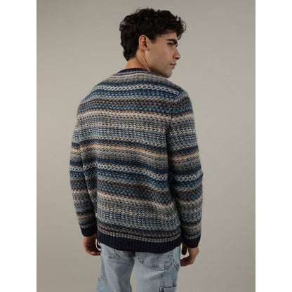 เสื้อสเวตเตอร์ผู้ชาย 1800 Fair Isle Cable Crew