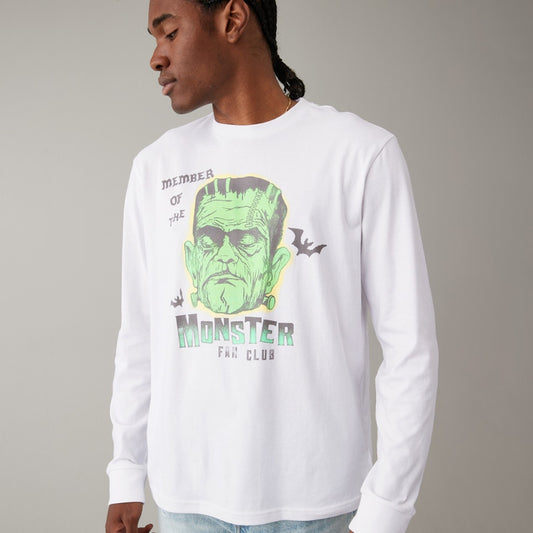 เสื้อยืดผู้ชาย G Frankenstein Halloween 3Rd Party Ls Set In Tee