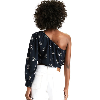 Ls One Shoulder open shoulder shirt