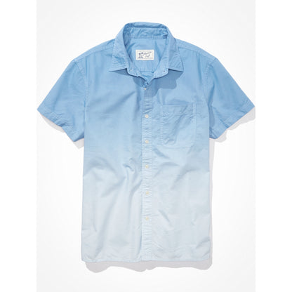 เสื้อเชิ้ตผู้ชาย Ss Oxford Blue Tidal Dip Dye