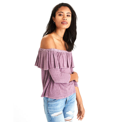 Off The Shoulder Wash T-shirt