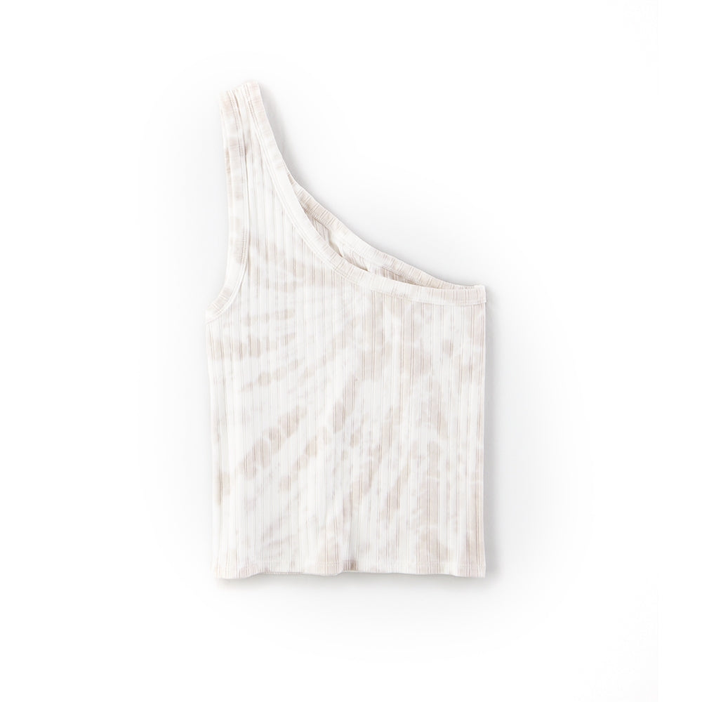 Basic One Shoulder Tie Dye Tank Top