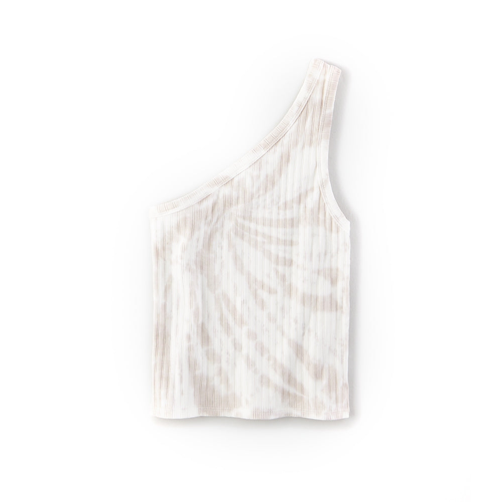 Basic One Shoulder Tie Dye Tank Top