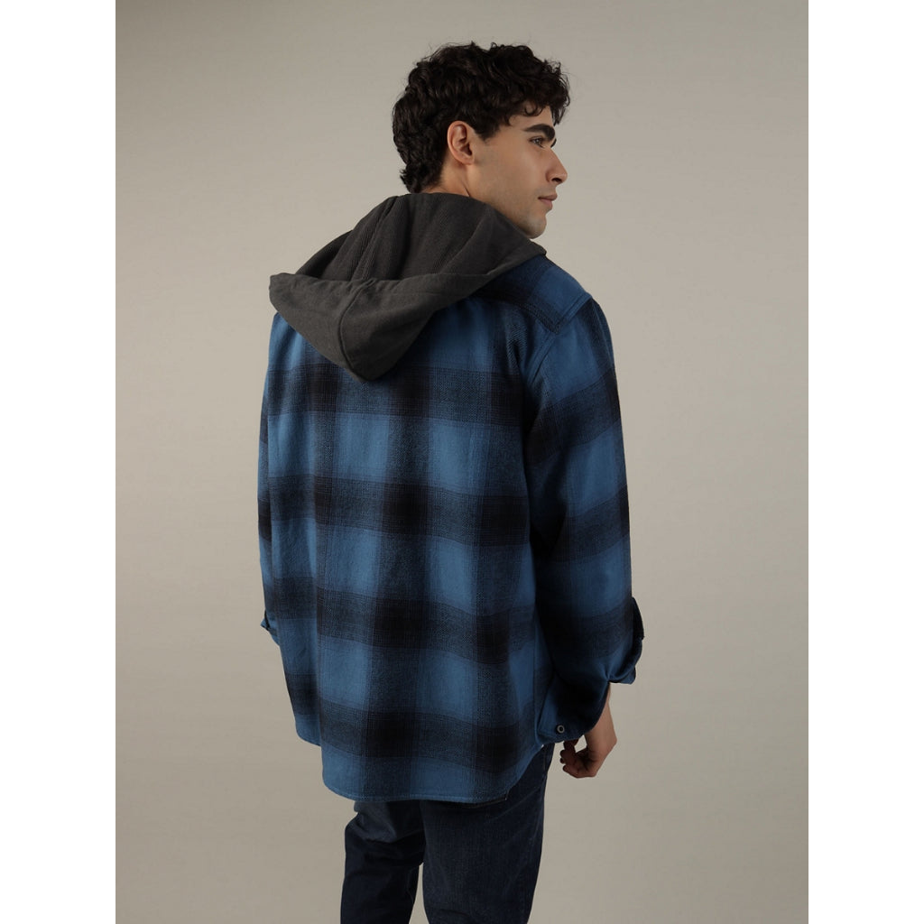 เสื้อสเวตเตอร์ผู้ชาย Bryan Plaid Hooded 3X1 Flannel