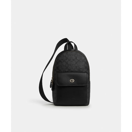 กระเป๋าคาดอกผู้ชาย รุ่น Turnlock Sling Pack In Signature Canvas