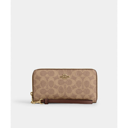 กระเป๋าสตางค์ผู้หญิง รุ่น Long Zip Around Wallet In Signature Canvas
