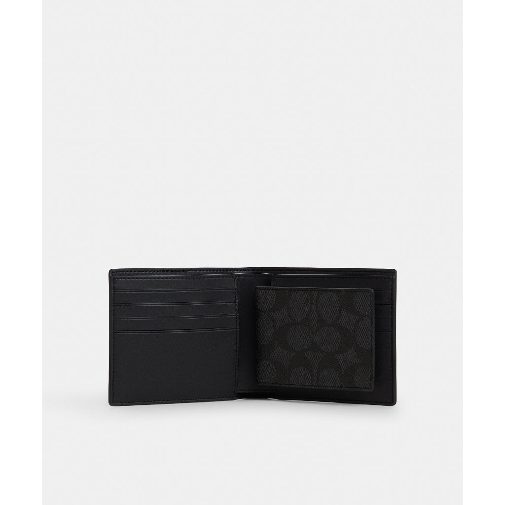 กระเป๋าสตางค์ผู้ชาย รุ่น Boxed 3-In-1 Wallet Gift Set In Signature Canvas