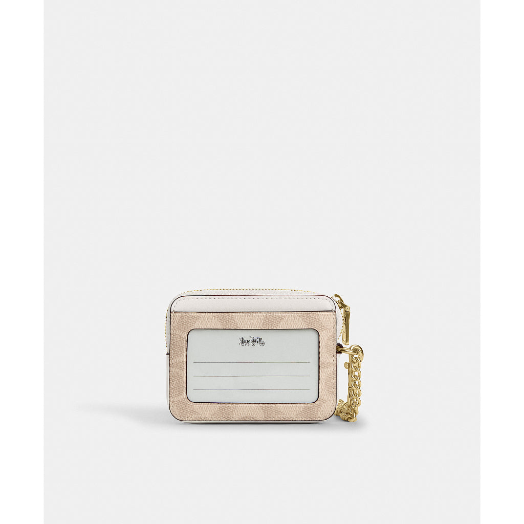 กระเป๋าใส่บัตรผู้หญิง รุ่น Zip Card Case In Signature Canvas