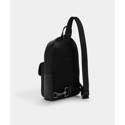 กระเป๋าคาดอกผู้ชาย รุ่น Turnlock Sling Pack In Signature Canvas