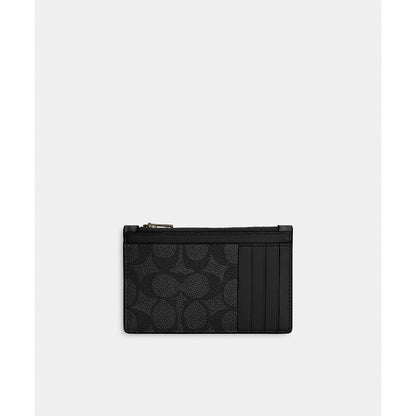 กระเป๋าใส่บัตรผู้ชาย รุ่น Zip Card Case In Signature Canvas