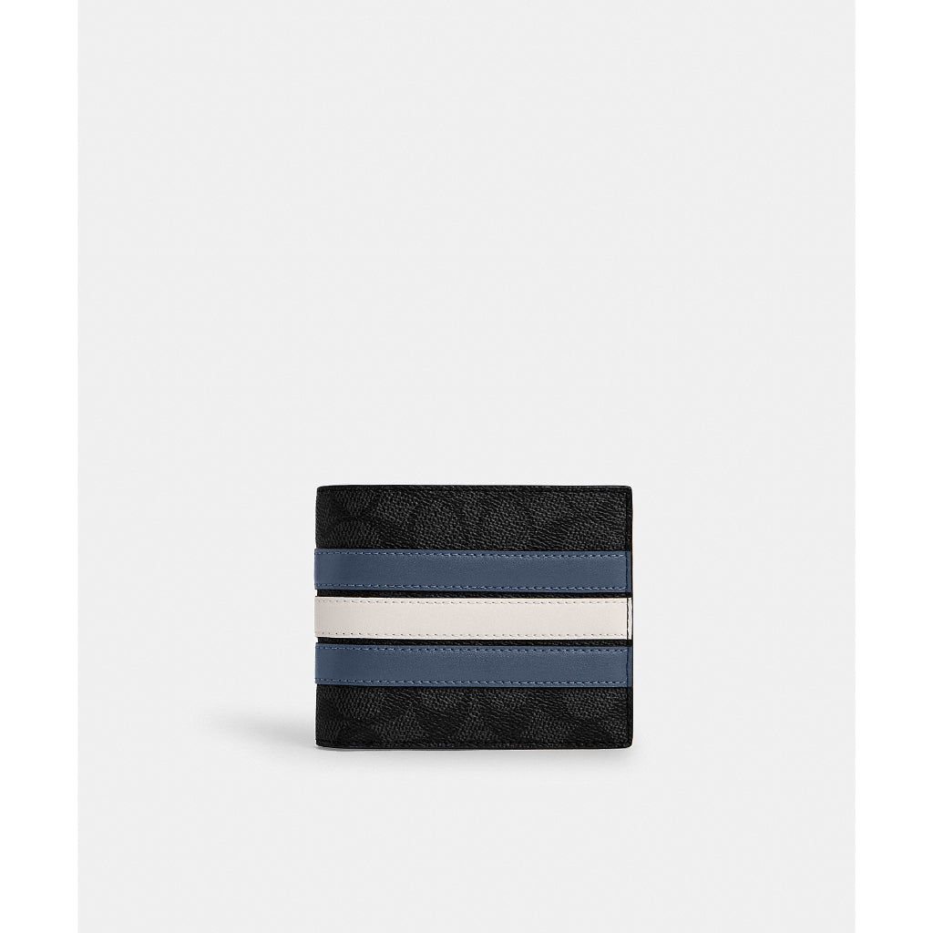 กระเป๋าสตางค์ผู้ชาย รุ่น 3-In-1 Wallet In Signature Canvas With Varsity Stripe