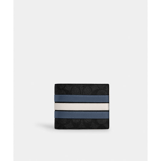 กระเป๋าสตางค์ผู้ชาย รุ่น 3-In-1 Wallet In Signature Canvas With Varsity Stripe