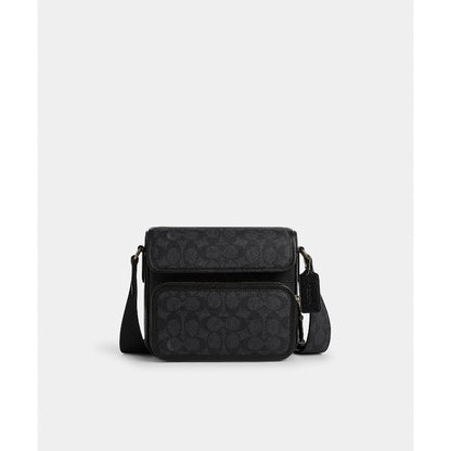 กระเป๋าสะพายข้างผู้ชาย รุ่น Sullivan Flap Crossbody Bag In Signature Canvas