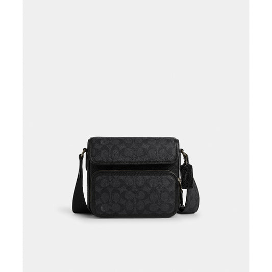 กระเป๋าสะพายข้างผู้ชาย รุ่น Sullivan Flap Crossbody Bag In Signature Canvas