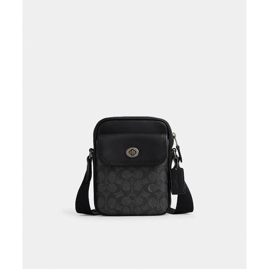 กระเป๋าสะพายข้างผู้ชาย รุ่น Turnlock Crossbody Bag In Signature Canvas