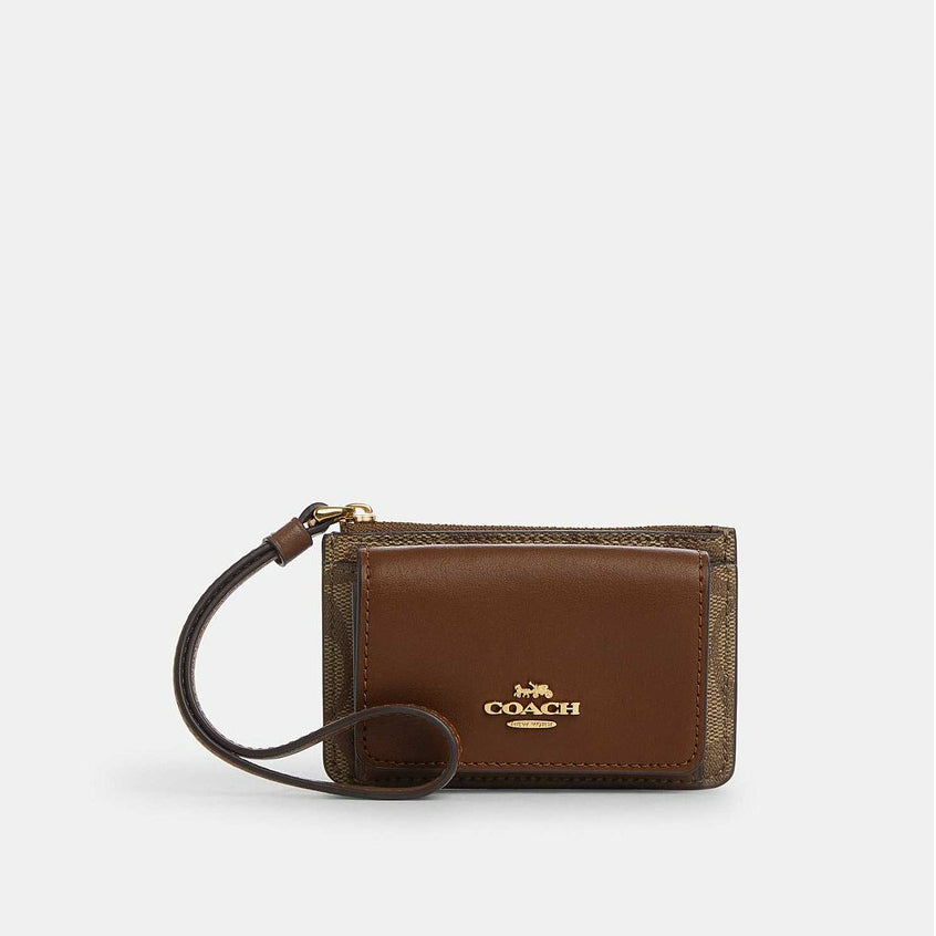 กระเป๋าใส่บัตรผู้หญิง รุ่น Wristlet Card Case In Signature Canvas