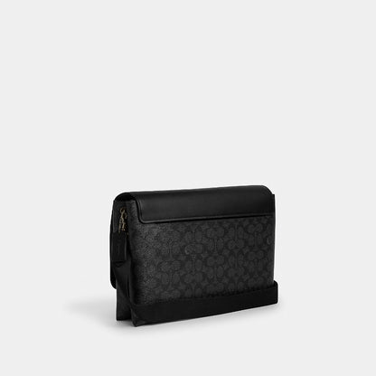 กระเป๋าใส่เอกสารผู้ชาย รุ่น Caleb Messenger Bag In Signature Canvas