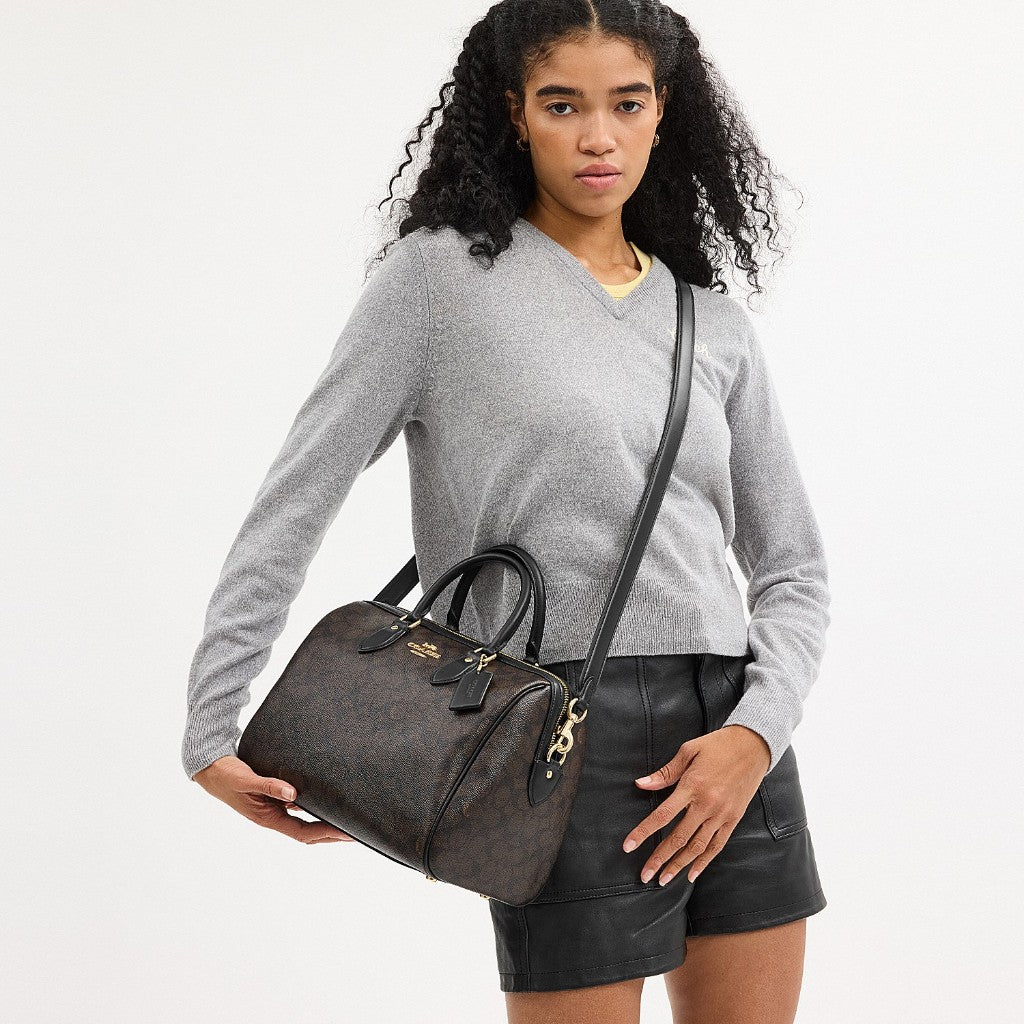 กระเป๋าถือผู้หญิง รุ่น Rowan Large Satchel Bag In Signature Canvas