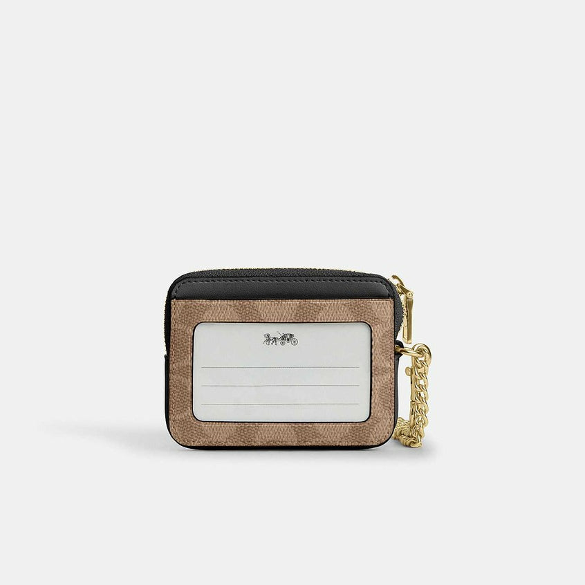 กระเป๋าใส่บัตรผู้หญิง รุ่น Zip Card Case In Signature Canvas