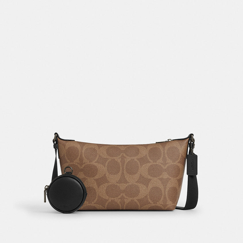 กระเป๋าสะพายข้างผู้ชาย รุ่น Small Finn Crossbody Bag With Pouch In Maxi Signature Canvas