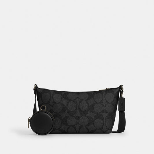 กระเป๋าสะพายข้างผู้ชาย รุ่น Small Finn Crossbody Bag With Pouch In Maxi Signature Canvas