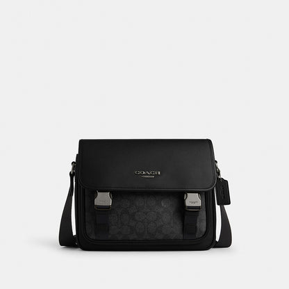 กระเป๋าสะพายข้างผู้ชาย รุ่น Racer Messenger In Signature Canvas