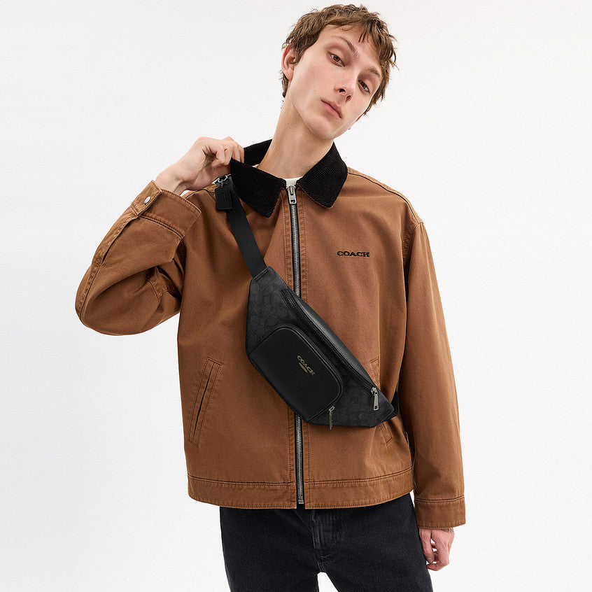 กระเป๋าคาดอกผู้ชาย รุ่น Racer Small Belt Bag In Signature Canvas