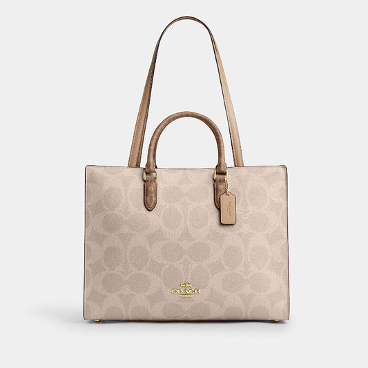 กระเป๋าสะพายผู้หญิง รุ่น Maggie Tote Bag In Blocked Signature Canvas