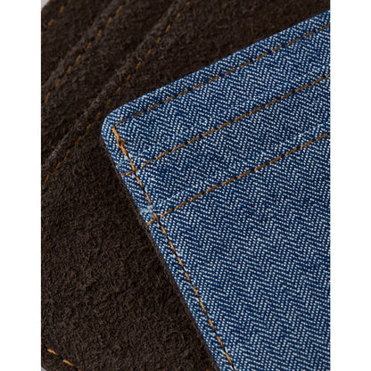 กระเป๋าใส่บัตรผู้ชาย 8072 Denim And Leather Cardholder