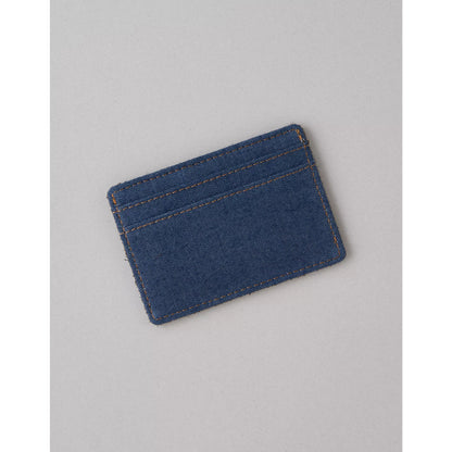 กระเป๋าใส่บัตรผู้ชาย 8072 Denim And Leather Cardholder