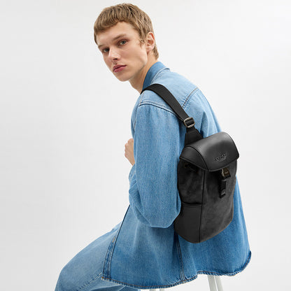 กระเป๋าคาดอกผู้ชาย รุ่น Racer Pack In Signature Canvas
