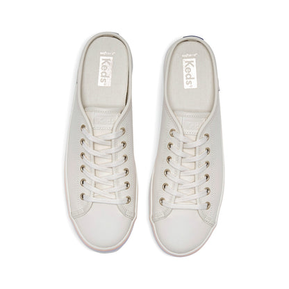รองเท้าผ้าใบหนัง ผู้หญิง รุ่น Kickstart Mule Leather Foxing Strip